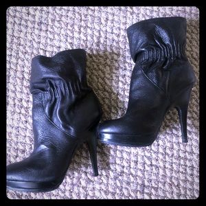 Michael Kors Black Leather Booties Size 7.5